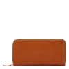 Ametista Women's zip around wallet in leather color caramel