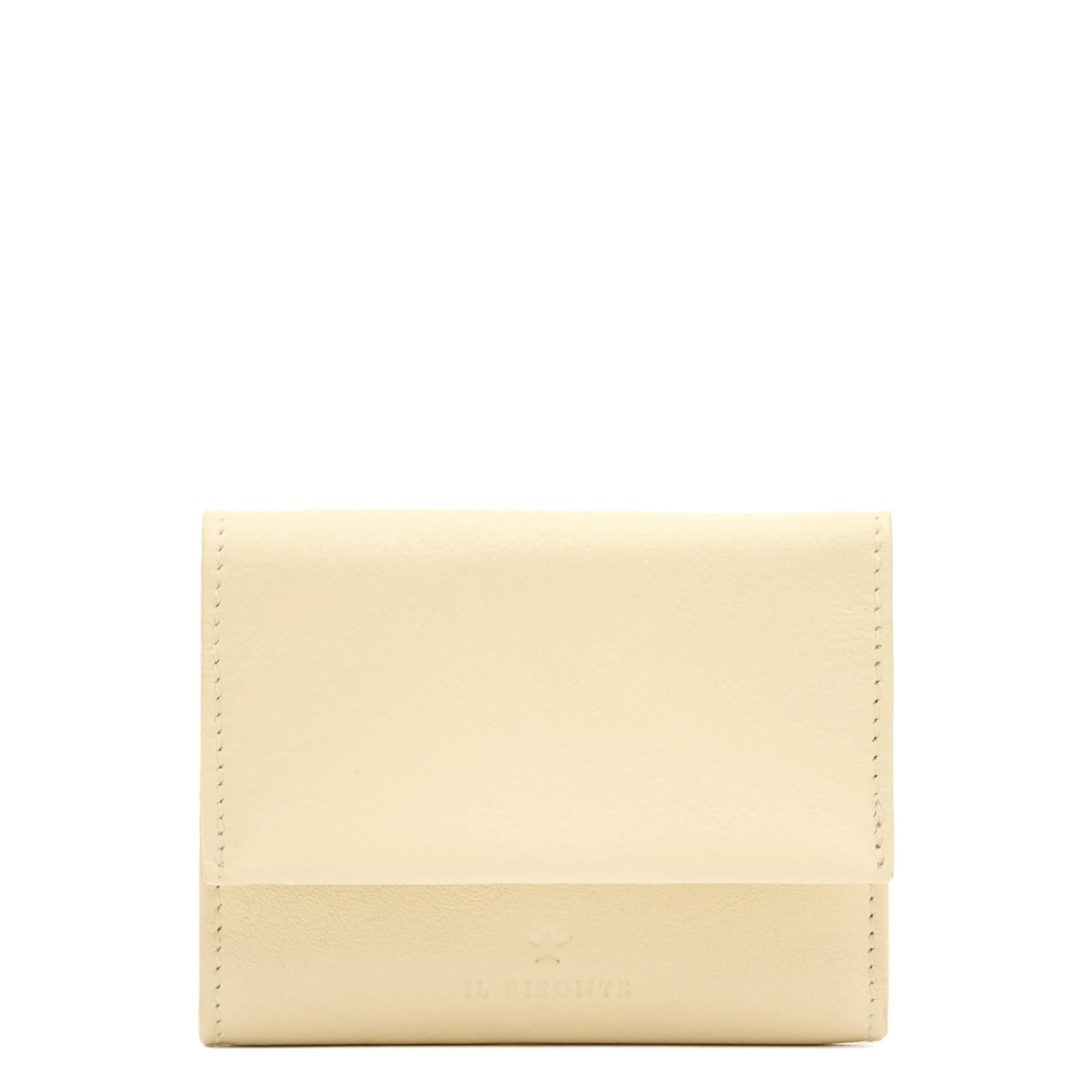 Anna Women's small wallet in leather color milk