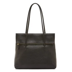 Anna Women's tote bag in vintage leather color black