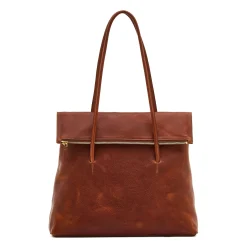 Anna Women's tote bag in vintage leather color sepia