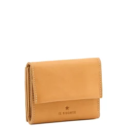 Anna Women's small wallet in leather color natural
