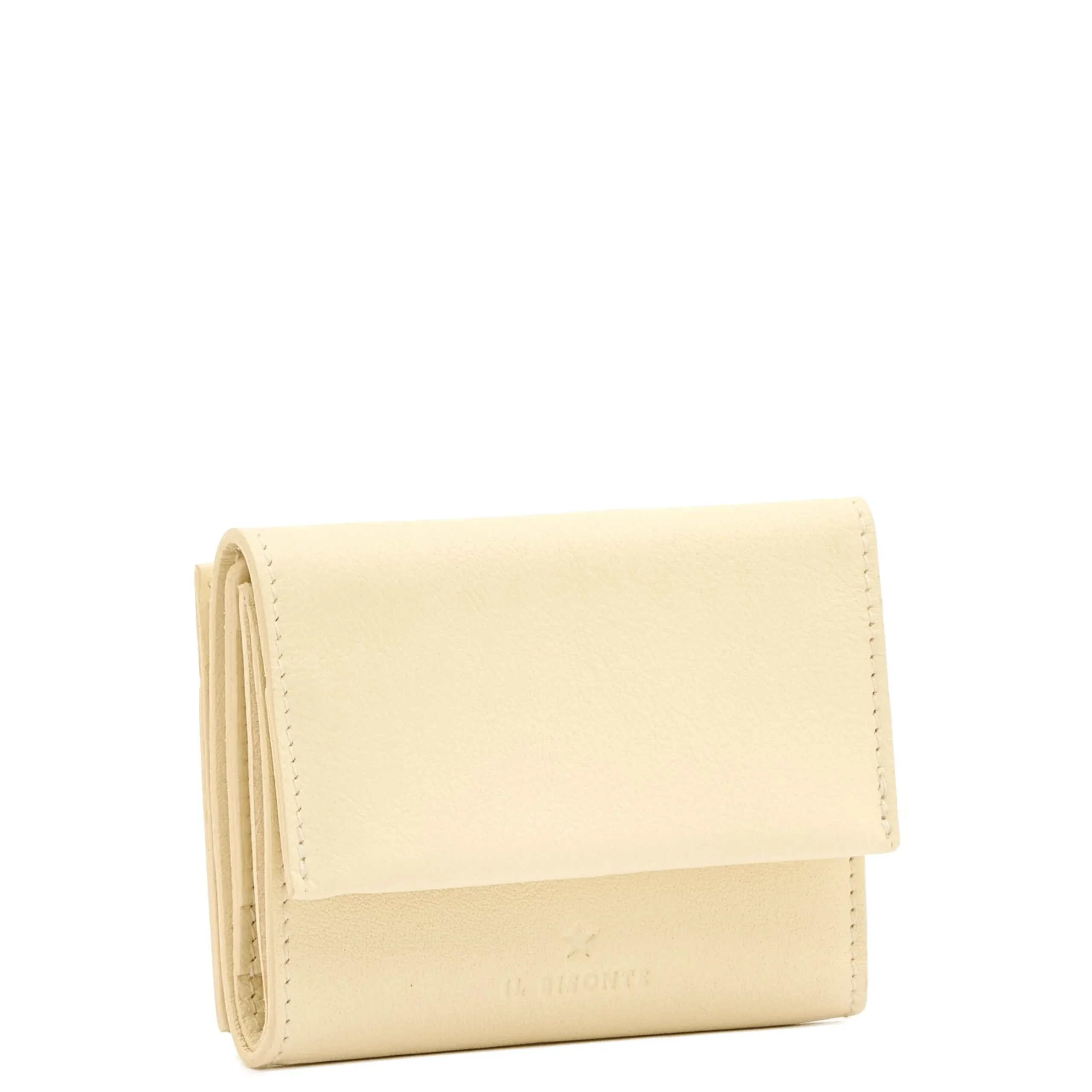 Anna Women's small wallet in leather color milk