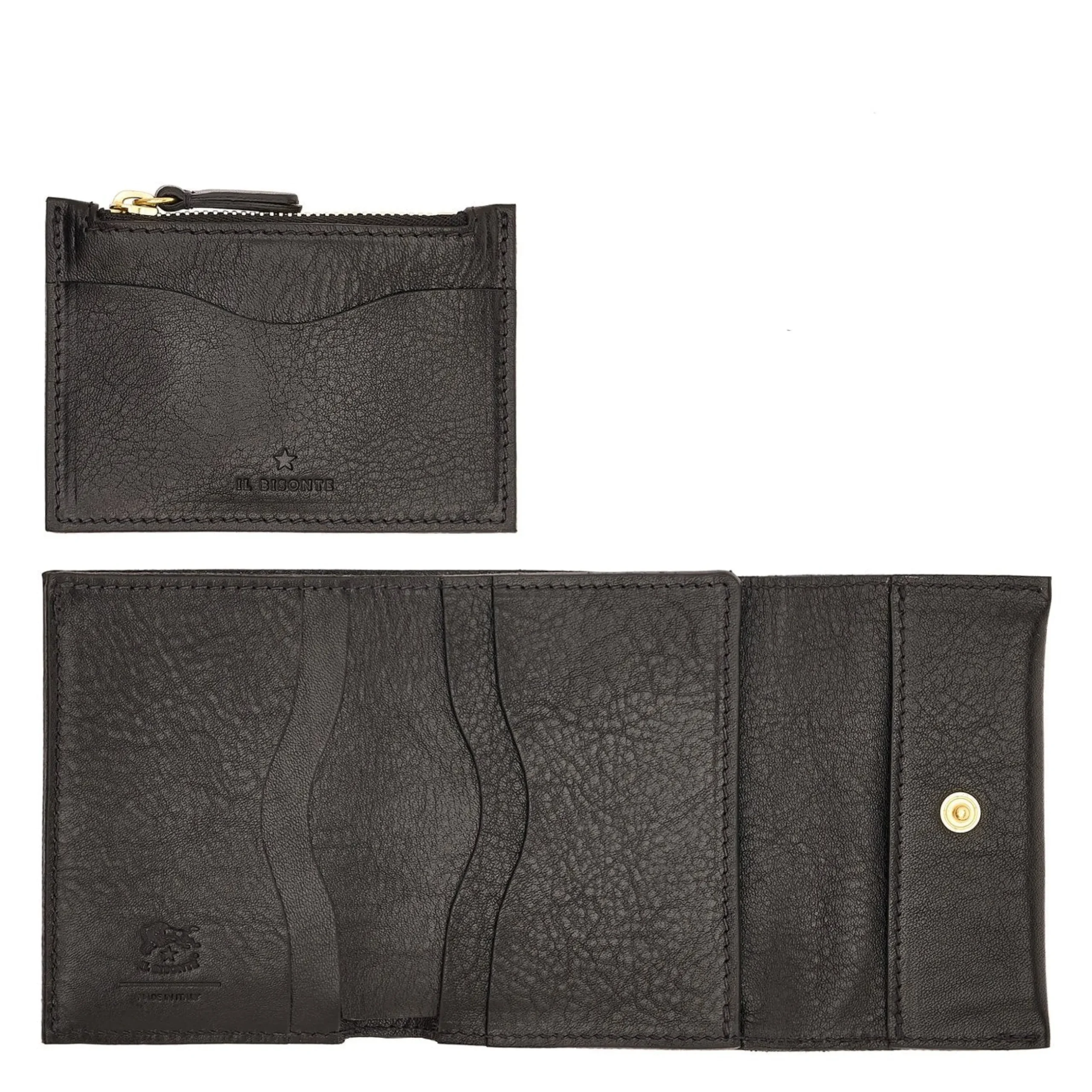 Anna Women's small wallet in leather color black