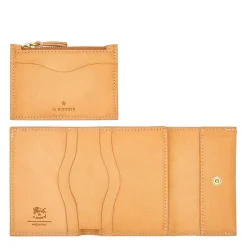 Anna Women's small wallet in leather color natural