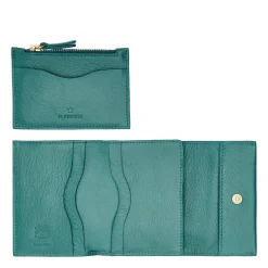 Anna Women's small wallet in leather color polinesia