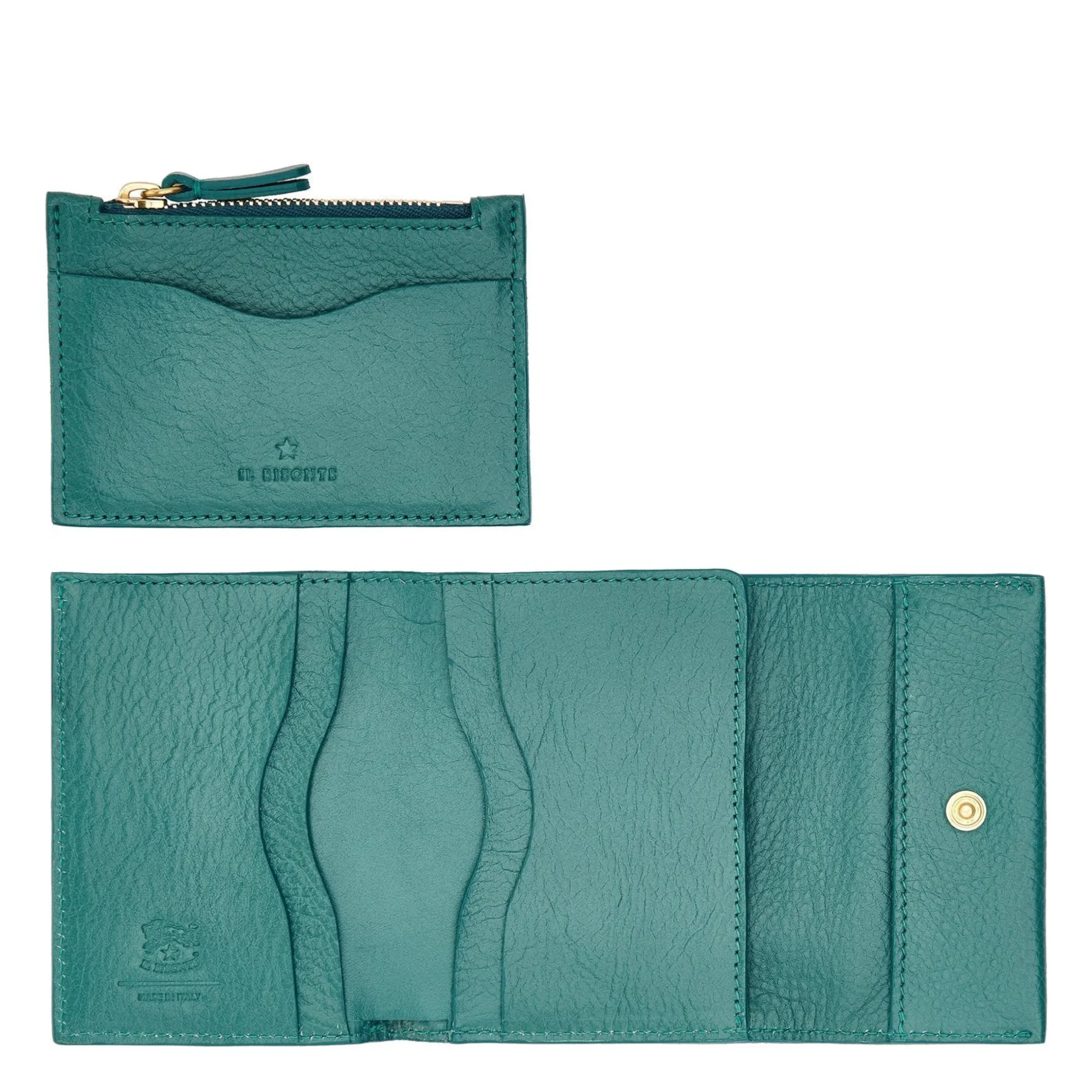 Anna Women's small wallet in leather color polinesia