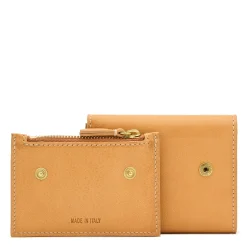 Anna Women's small wallet in leather color natural