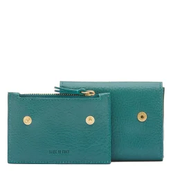 Anna Women's small wallet in leather color polinesia