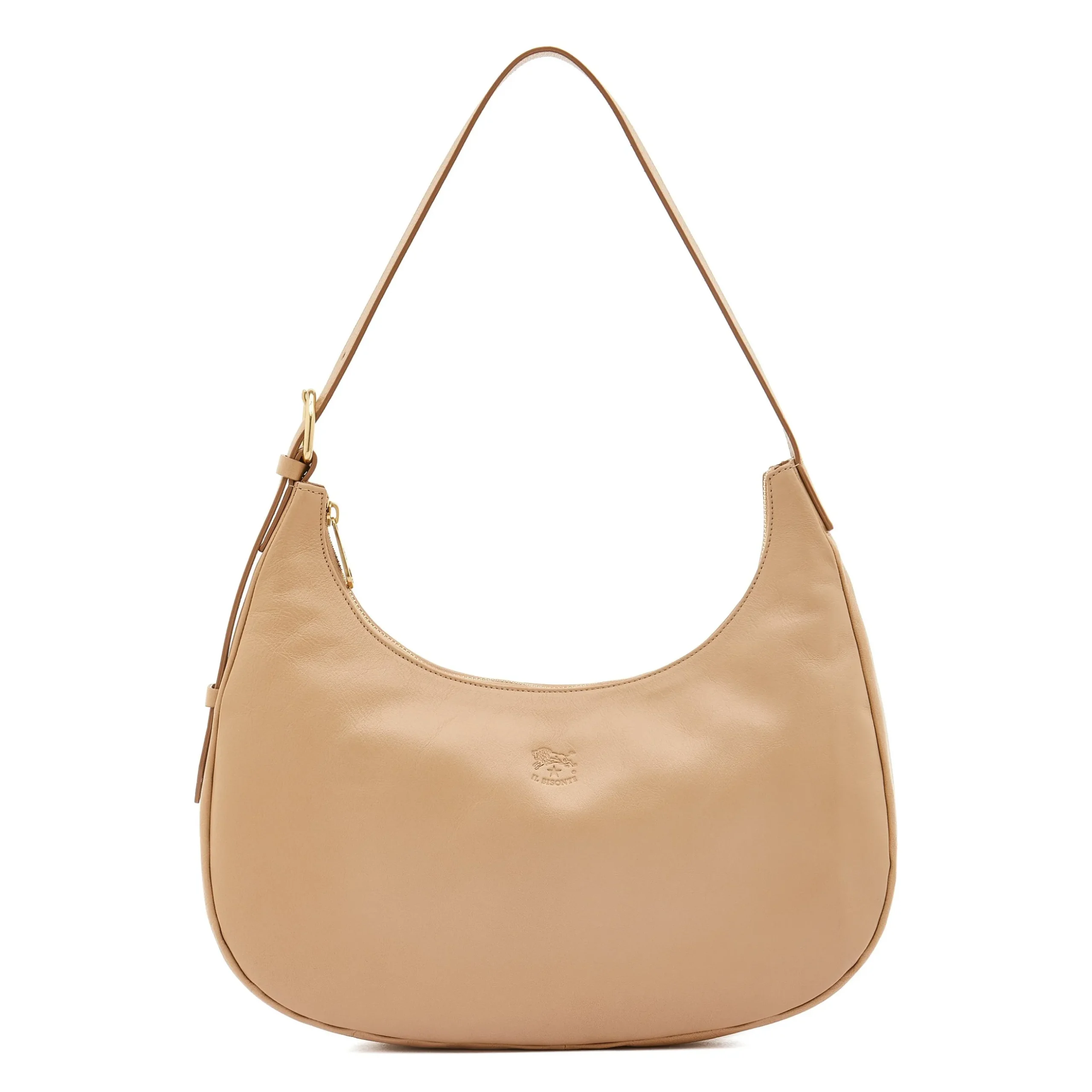 Belcanto Women's shoulder bag in leather color caffelatte