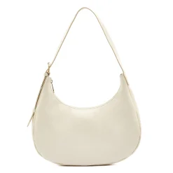 Belcanto Women's shoulder bag in leather color milk