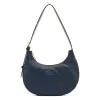 Belcanto Women's shoulder bag in leather color blue
