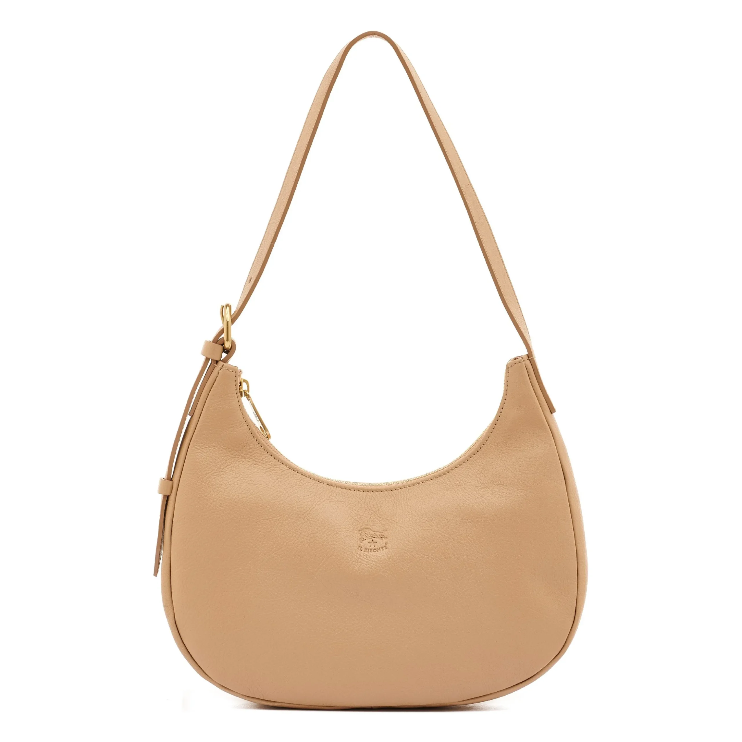 Belcanto Women's shoulder bag in leather color caffelatte