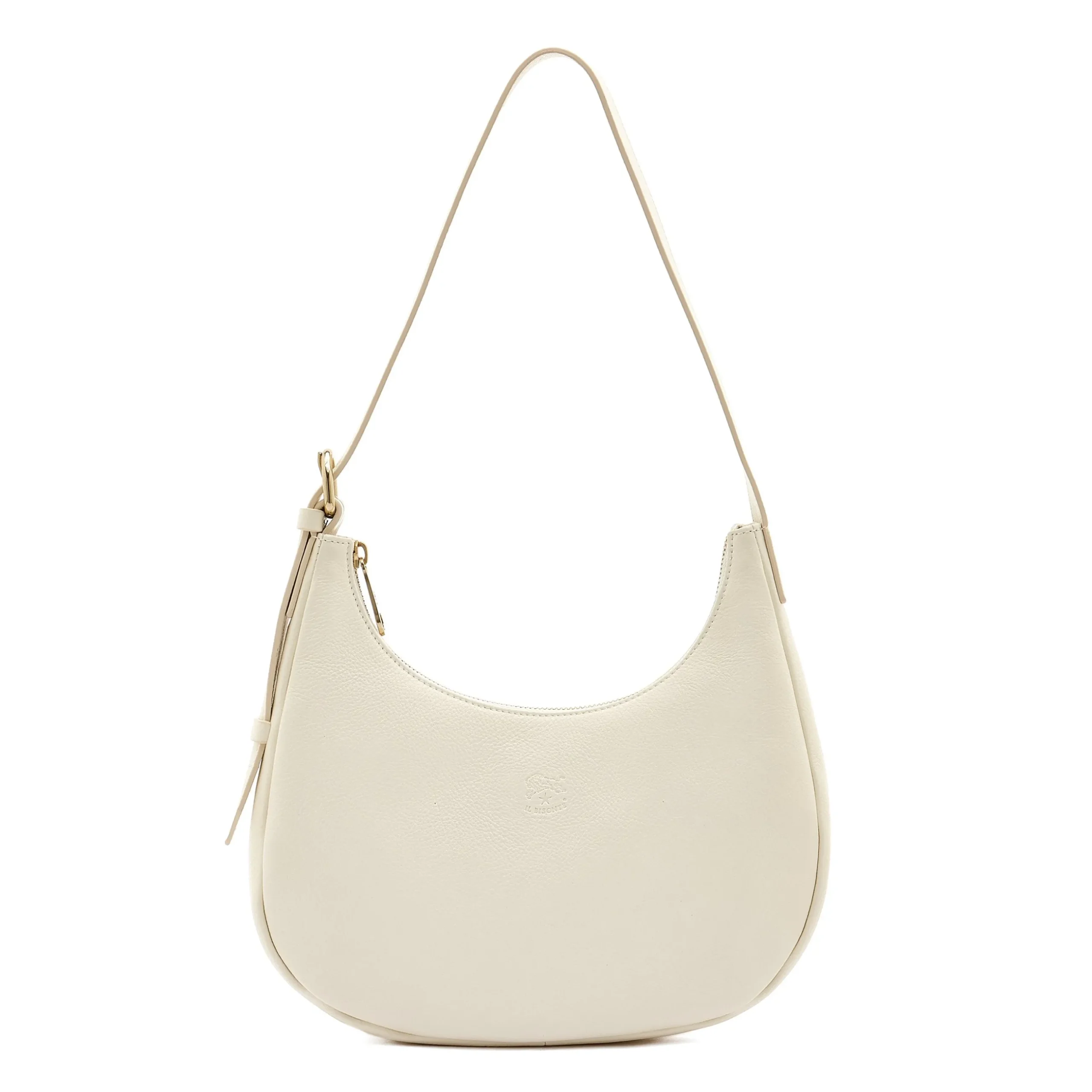 Belcanto Women's shoulder bag in leather color milk