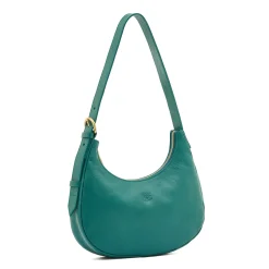 Belcanto Women's shoulder bag in leather color polinesia