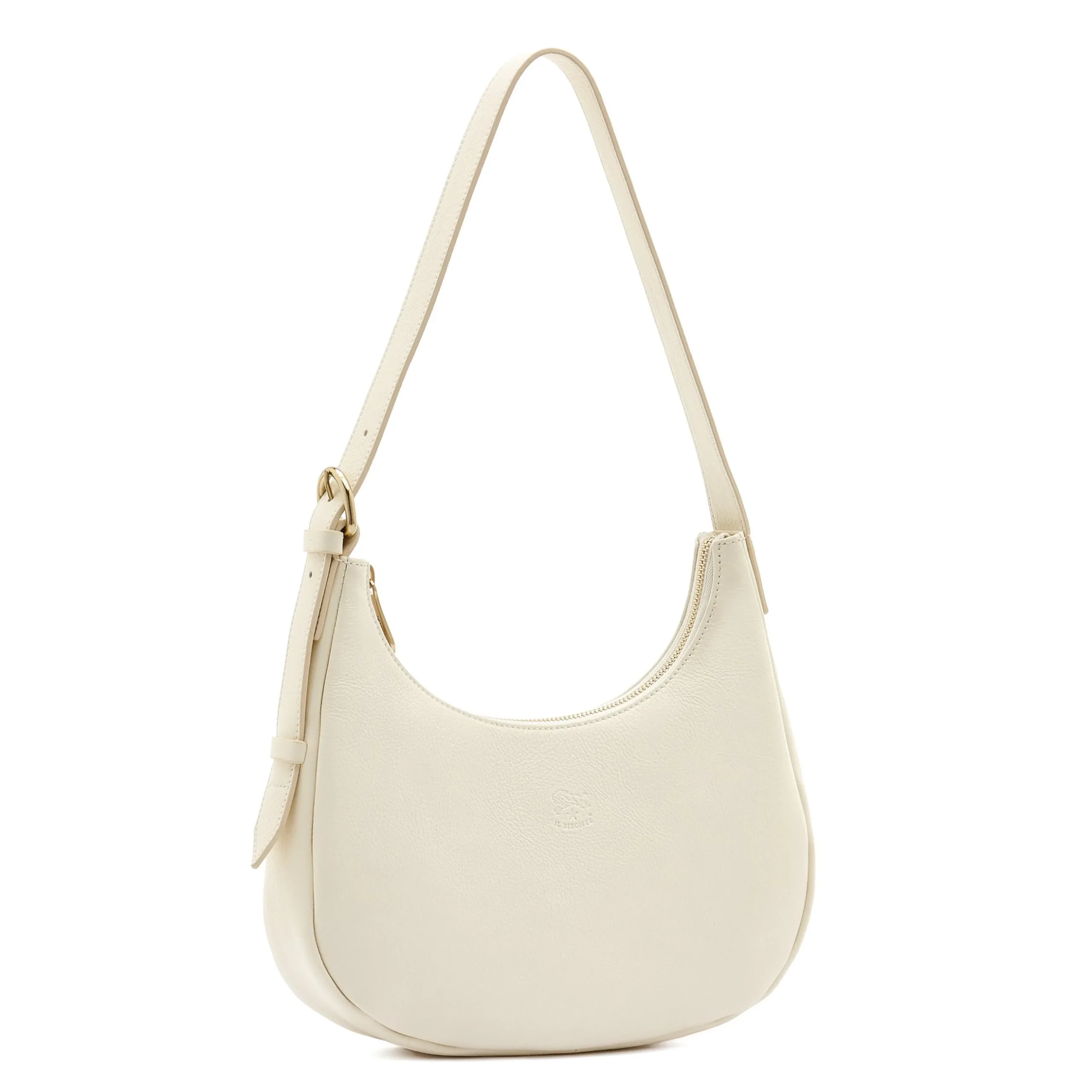 Belcanto Women's shoulder bag in leather color milk
