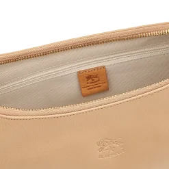 Belcanto Women's shoulder bag in leather color caffelatte