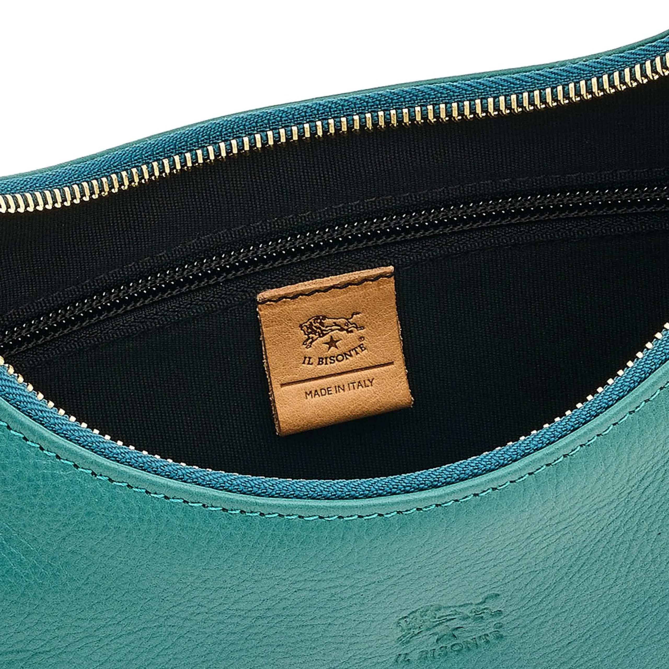 Belcanto Women's shoulder bag in leather color polinesia