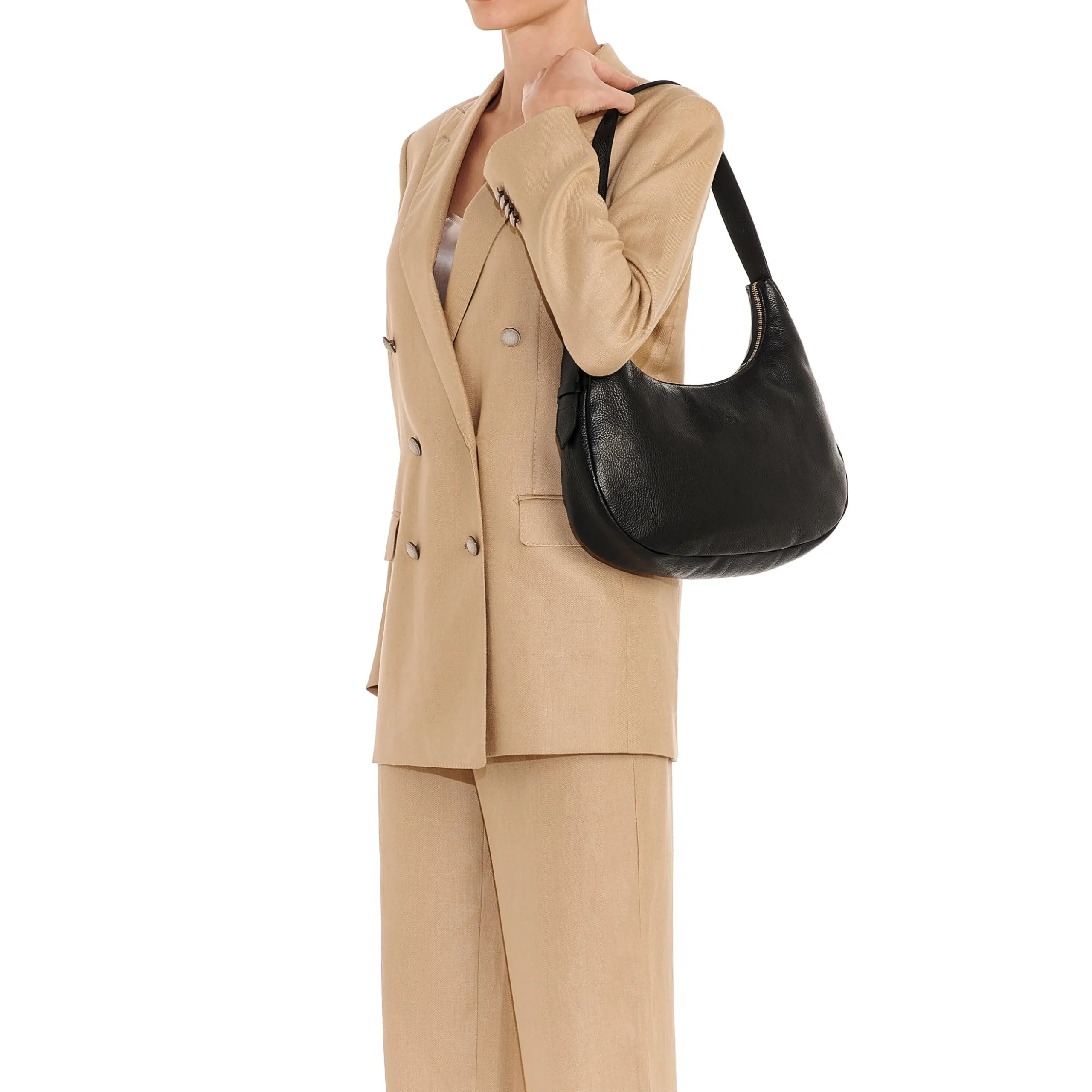 Belcanto Women's shoulder bag in leather color black