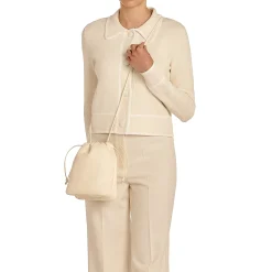 Bellini Women's bucket bag in leather color milk