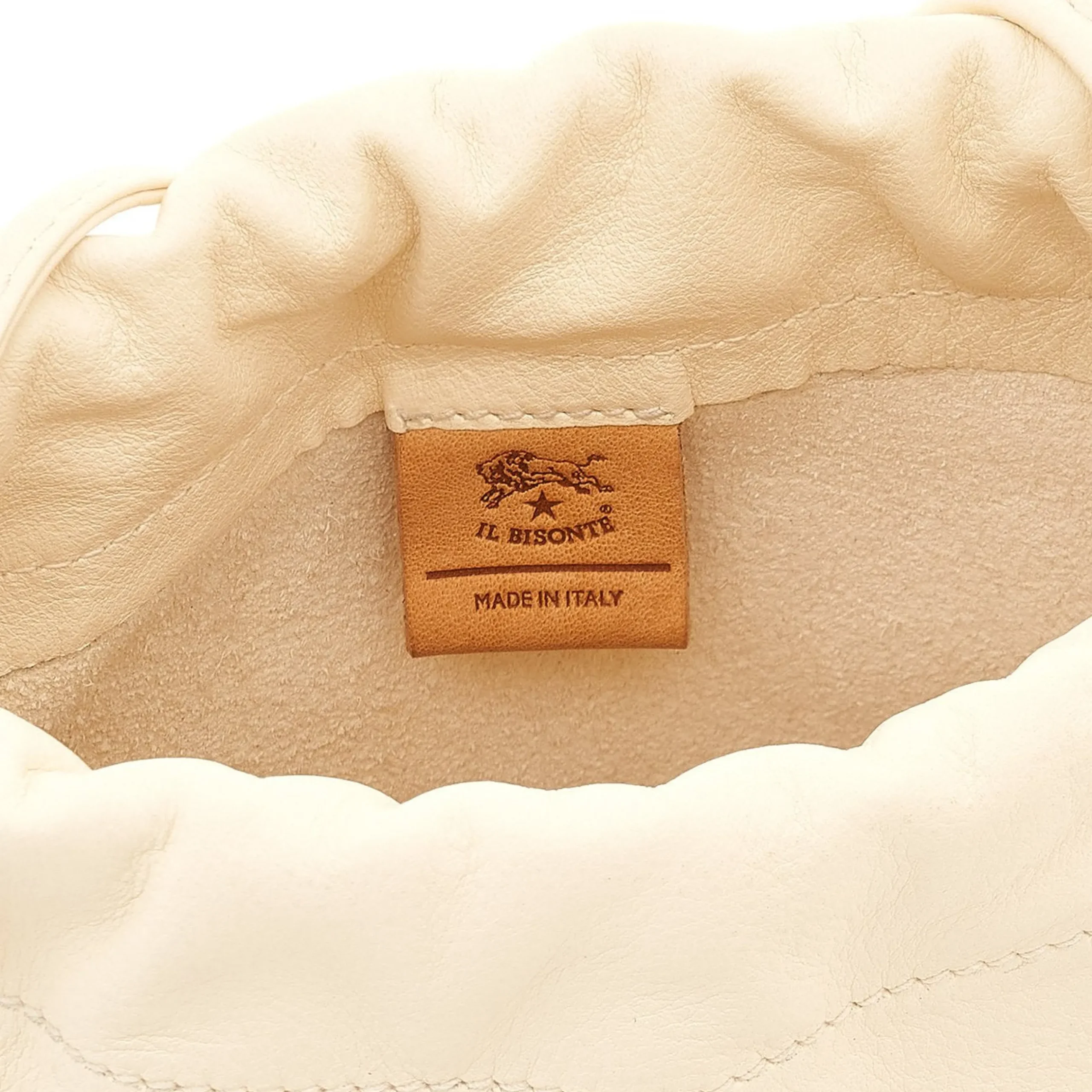 Bellini Women's bucket bag in leather color milk