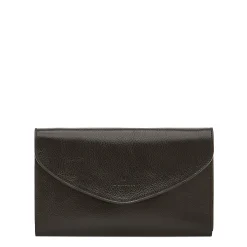 Bigallo Women's clutch bag in leather color black