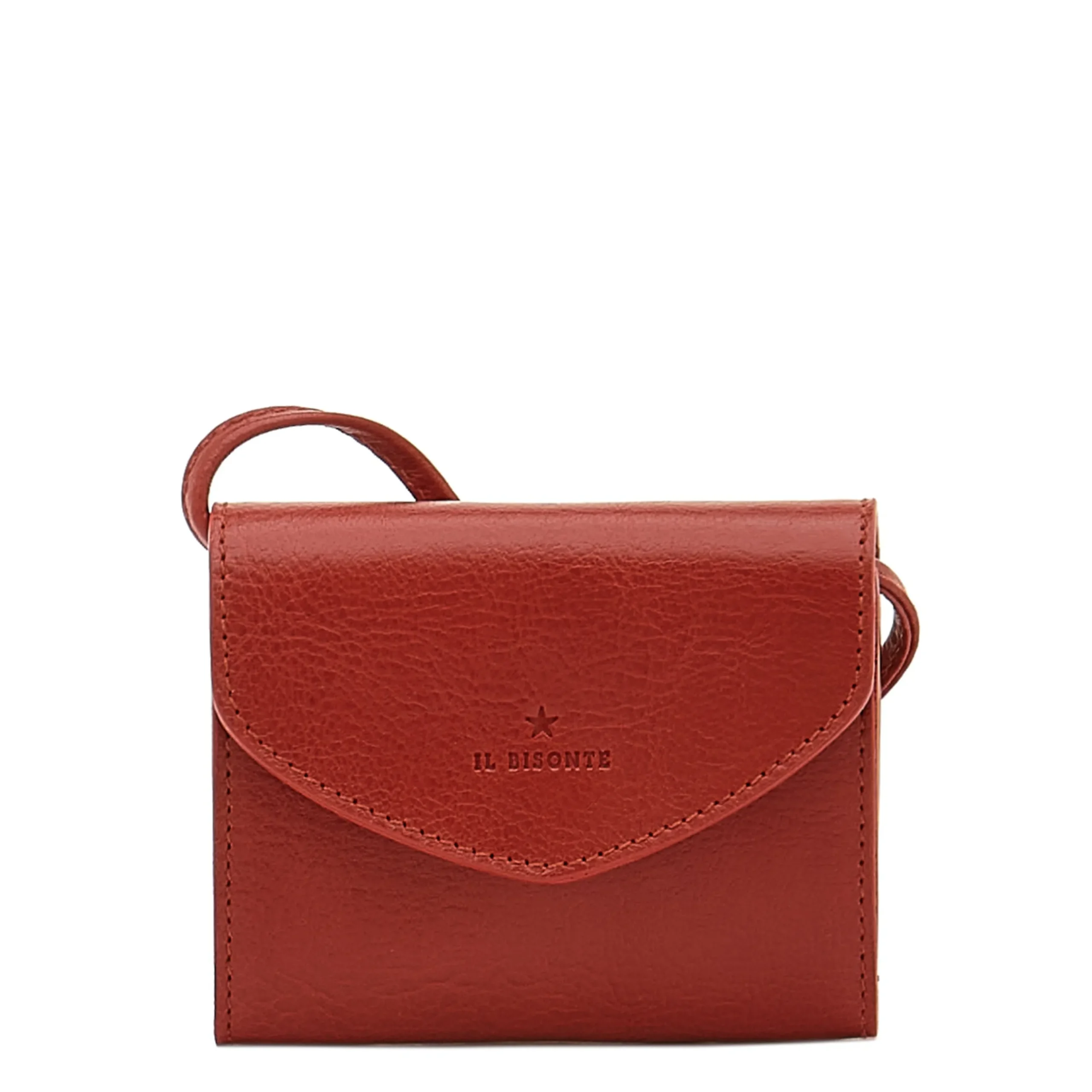 Bigallo Women's card case in leather color red