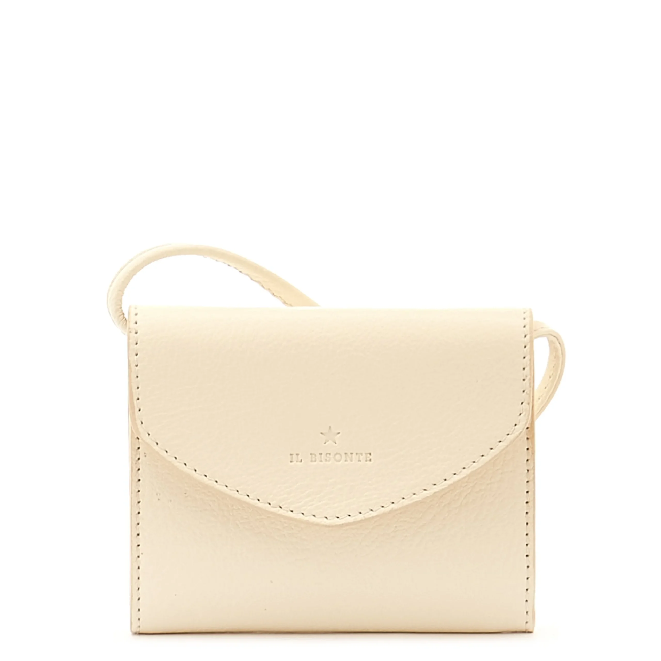 Bigallo Women's card case in leather color milk