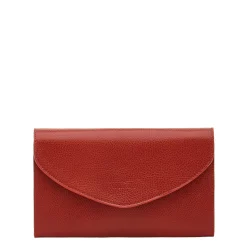 Bigallo Women's clutch bag in leather color red