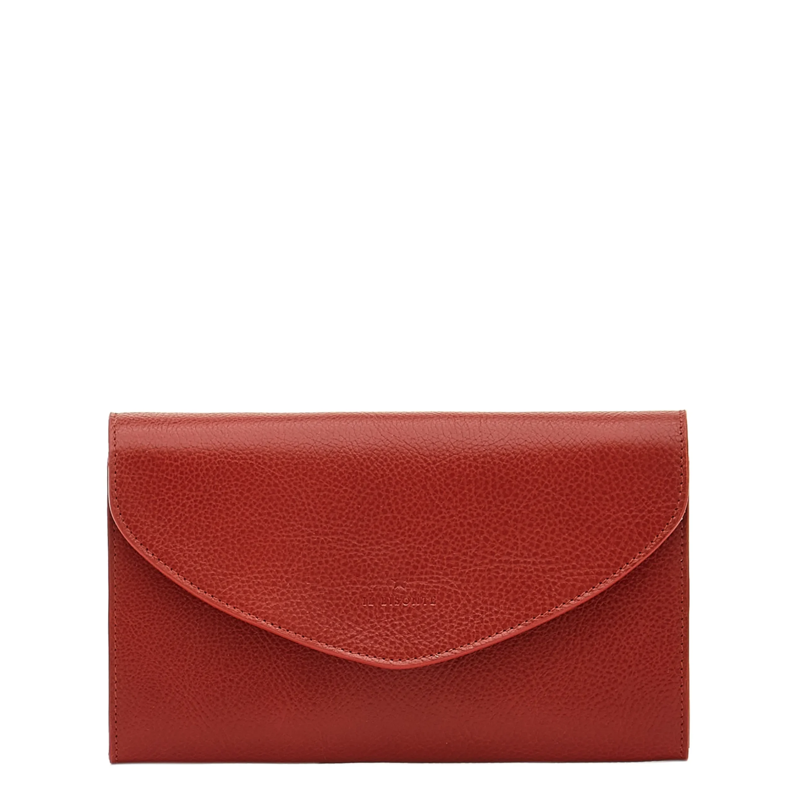 Bigallo Women's clutch bag in leather color red