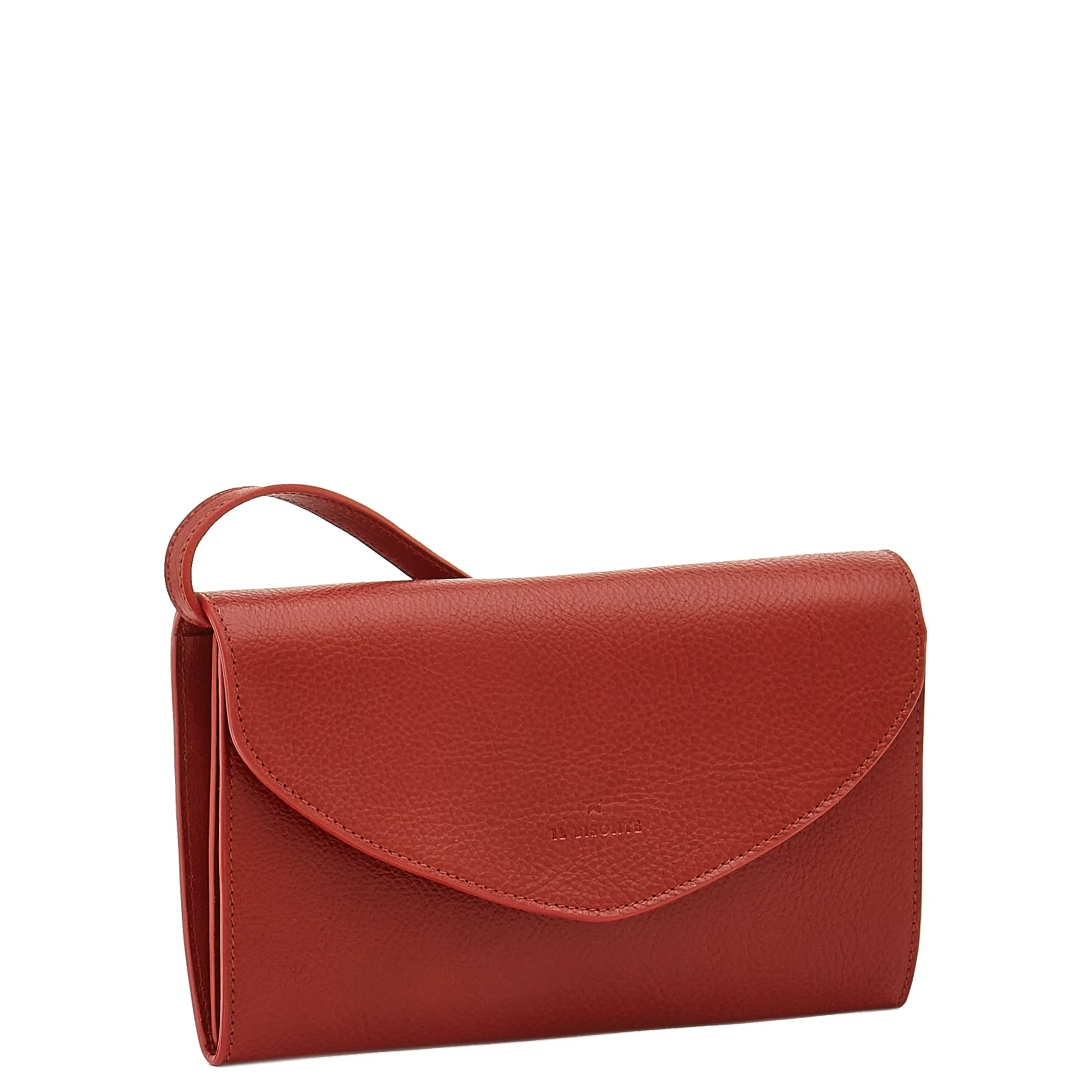 Bigallo Women's clutch bag in leather color red