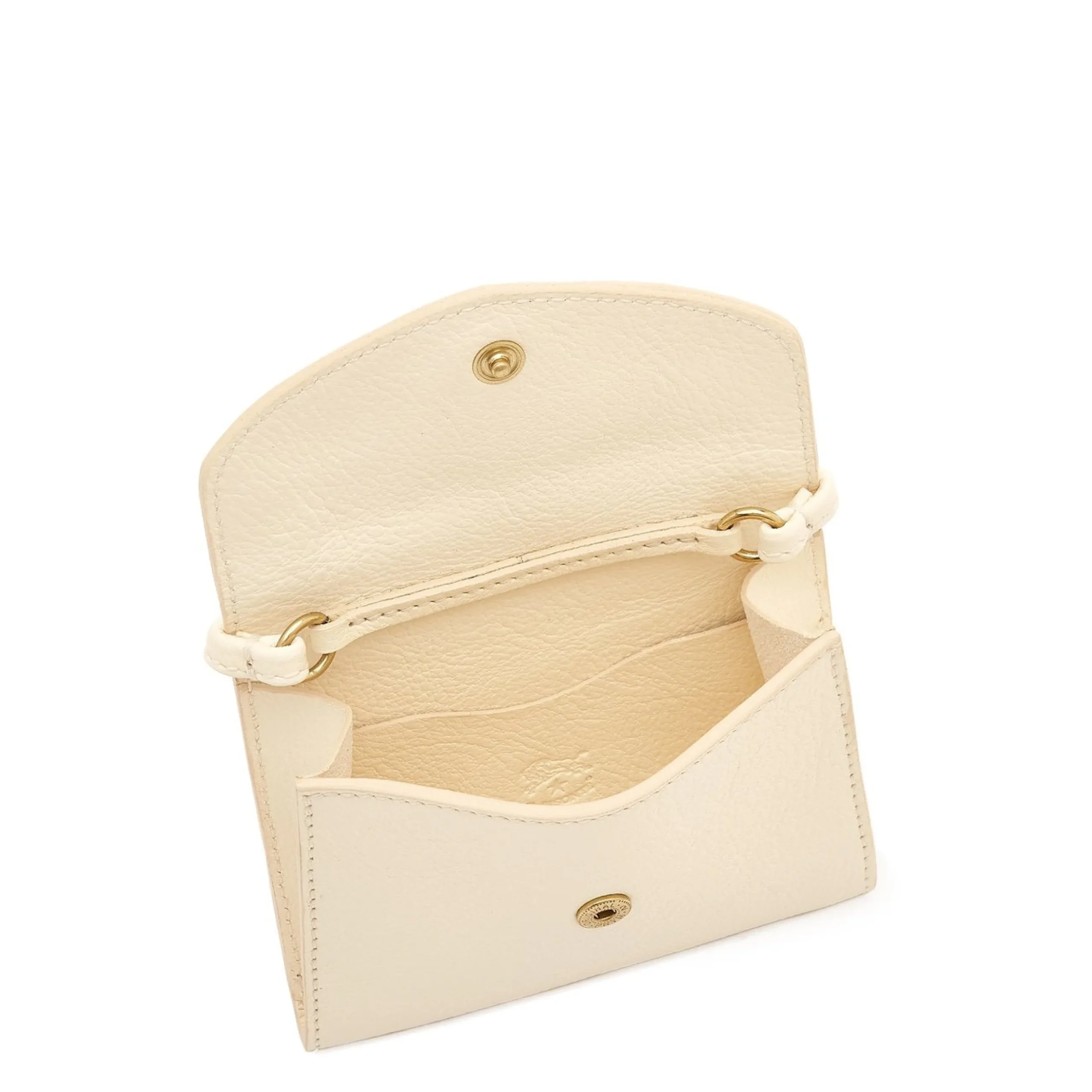 Bigallo Women's card case in leather color milk