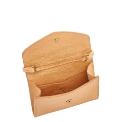 Bigallo Women's card case in leather color natural