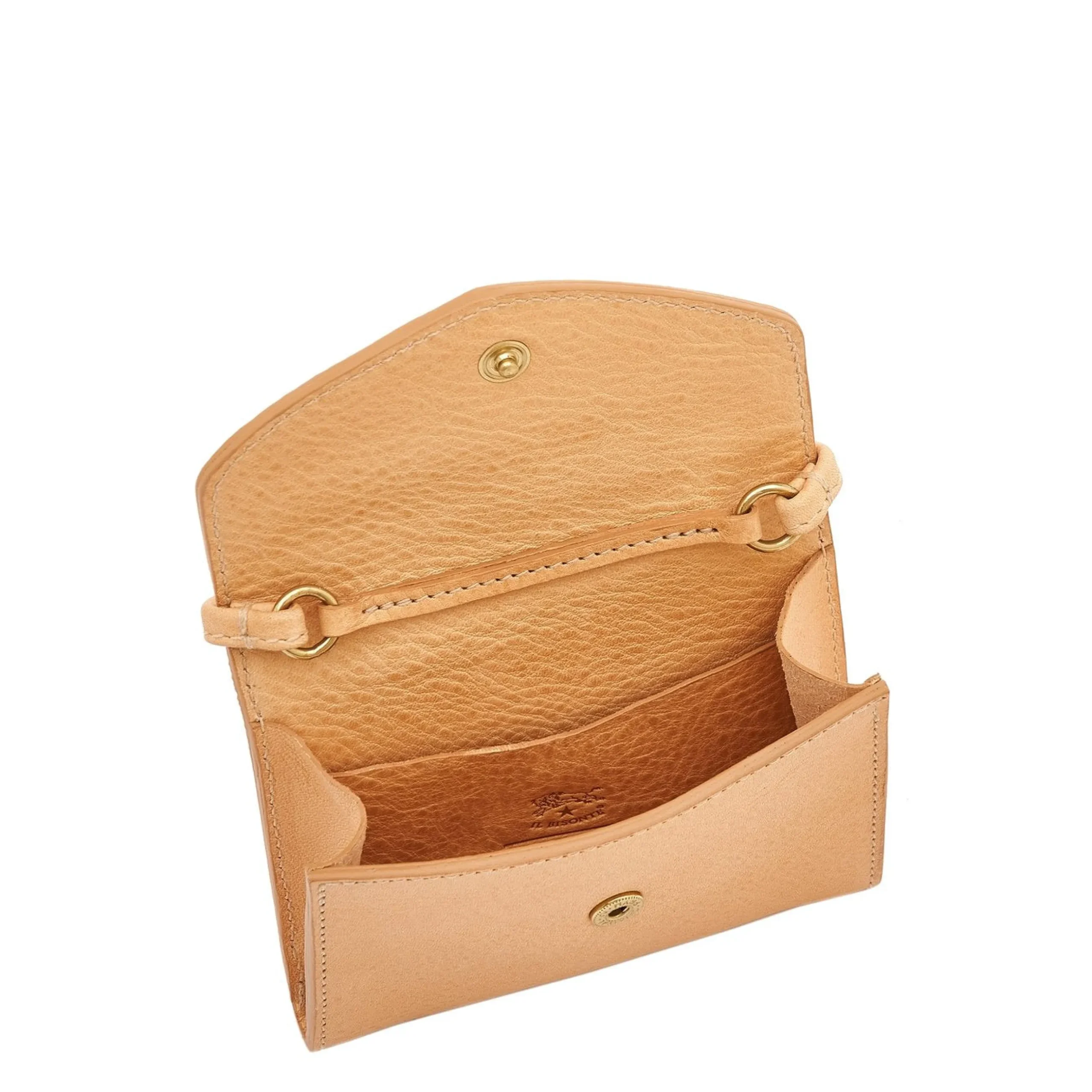 Bigallo Women's card case in leather color natural