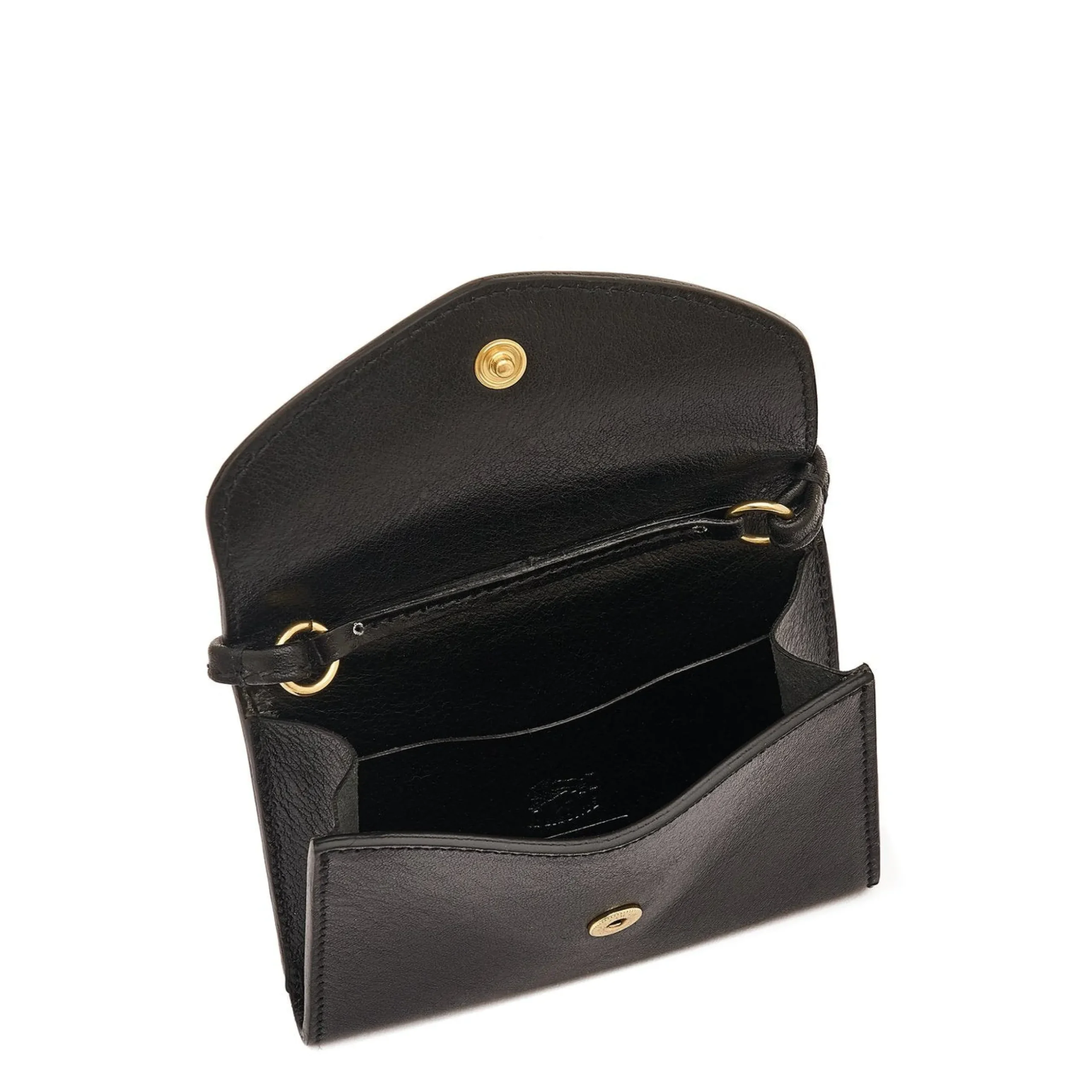 Bigallo Women's card case in leather color black