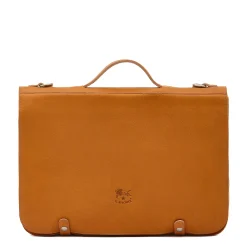 Briefcase in vintage leather color natural