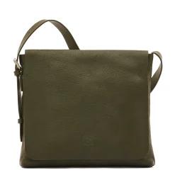 Brolio Men's messenger in vintage leather color forest