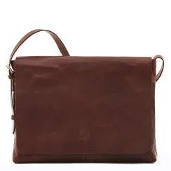 Brolio Men's messenger in vintage leather color coffee