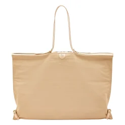 Caramella Women's shoulder bag in fabric color natural
