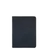 Card case in leather color blue