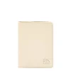 Card case in leather color milk