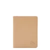 Card case in leather color caffelatte