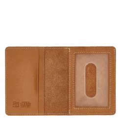 Card case in leather color gianduia