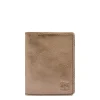 Card case in metallic leather color metallic bronze