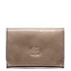 Card case in metallic leather color metallic bronze