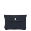 Case in leather color blue