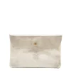 Case in metallic leather color metallic platinum