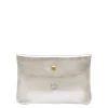 Case in metallic leather color metallic silver
