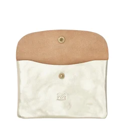 Case in metallic leather color metallic platinum