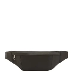 Cestello Men's belt bag in vintage leather color black