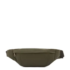 Cestello Men's belt bag in vintage leather color forest
